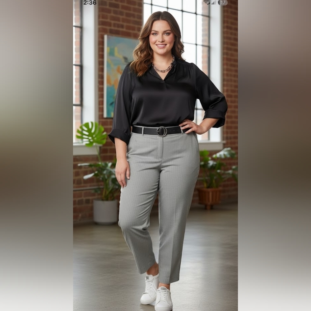 IN Every Story cropped pinstripe trousers 16